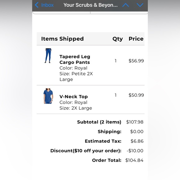 NWT Cherokee form scrub set - Picture 4 of 8